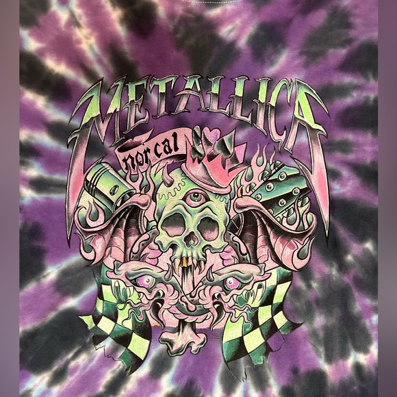 Metallica purple Nor Cal tie dye t-shirt size medium unisex - Picture 6 of 8